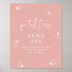 LEAH Vibrant Pastel Wedding Petal Toss Send Off  Poster