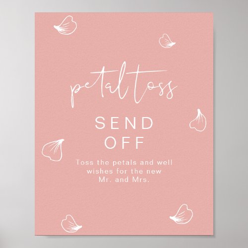 LEAH Vibrant Pastel Wedding Petal Toss Send Off  Poster