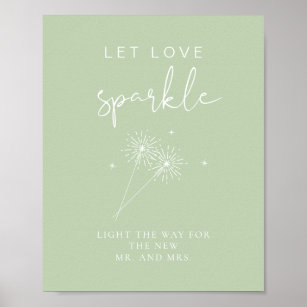 LEAH Vibrant Pastel Wedding Sparkler Send Off  Poster