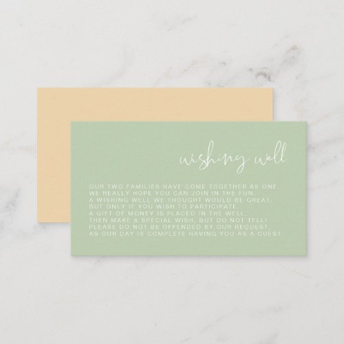 LEAH Vibrant Pastel Wishing Well Enclosure Card