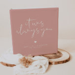 LEAH Vibrant Pretty Pastel Pink Wedding Photo  3 Ring Binder<br><div class="desc">This minimalist wedding album features an edgy handwritten font and a modern minimalist design and the phrase, "it was always you" with a vibrant pastel pink and white color combination. Easily change the background and font color to match your event color scheme and add your names and dates to the...</div>
