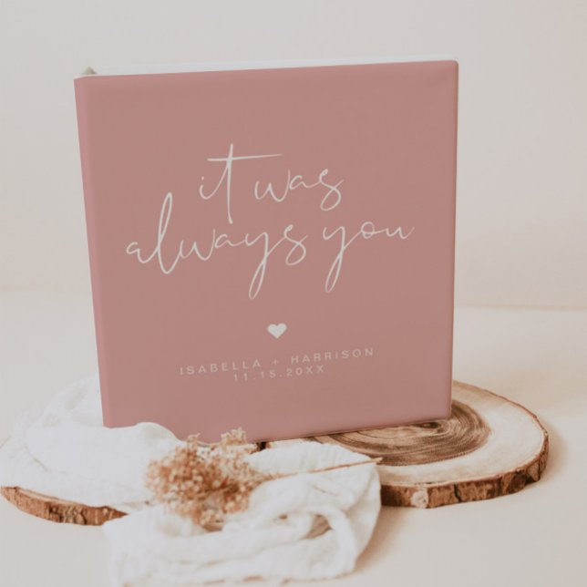 LEAH Vibrant Pretty Pastel Pink Wedding Photo  3 Ring Binder (Creator Uploaded)