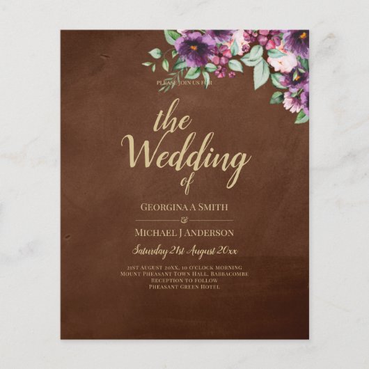 LeahG Brown Berry Plum Purple Wedding Fall Winter (Front)