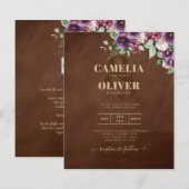 LeahG Brown Berry Plum Purple Wedding Fall Winter (Front/Back)