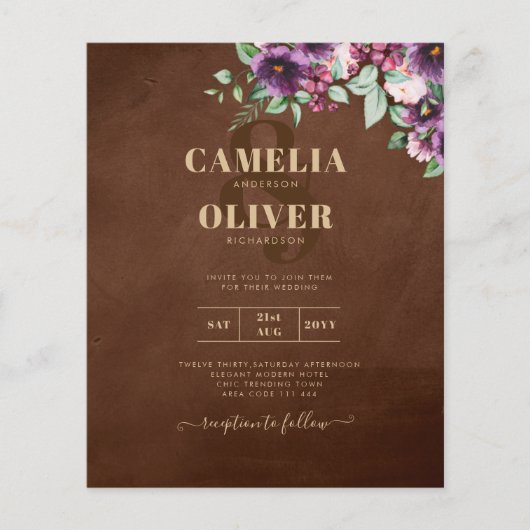 LeahG Brown Berry Plum Purple Wedding Fall Winter (Front)