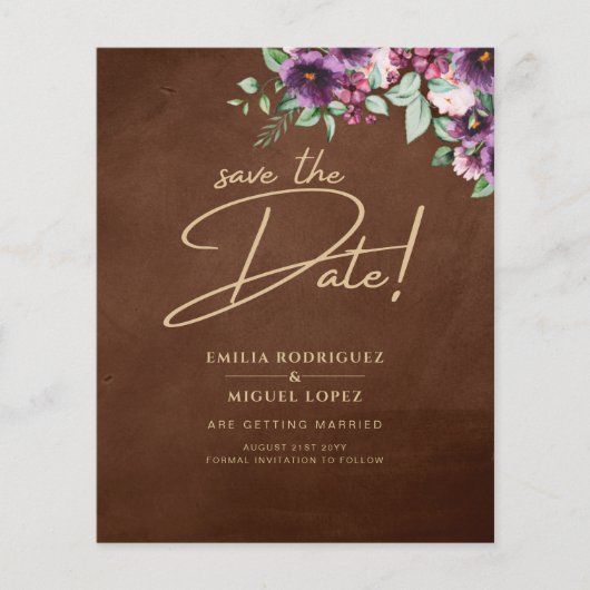 LeahG Brown Berry Plum Purple Wedding Fall Winter (Front)