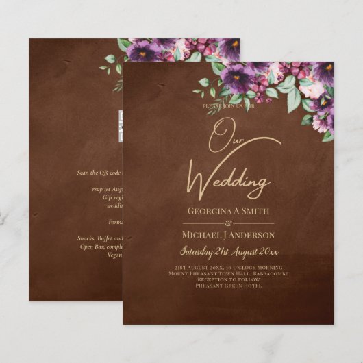 LeahG Brown Berry Plum Purple Wedding Fall Winter (Front/Back)