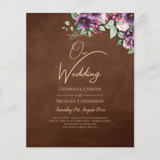 LeahG Brown Berry Plum Purple Wedding Fall Winter (Front)