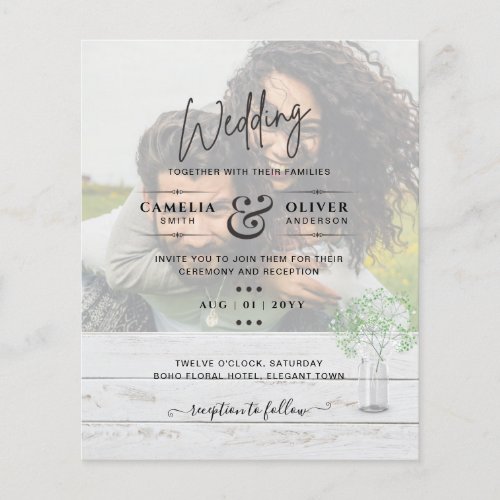 LeahG BUDGET Gypsophila PHOTO OVERLAY Wedding Flye Flyer