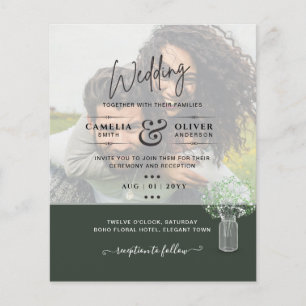 LeahG BUDGET Gypsophila PHOTO OVERLAY Wedding Flyer