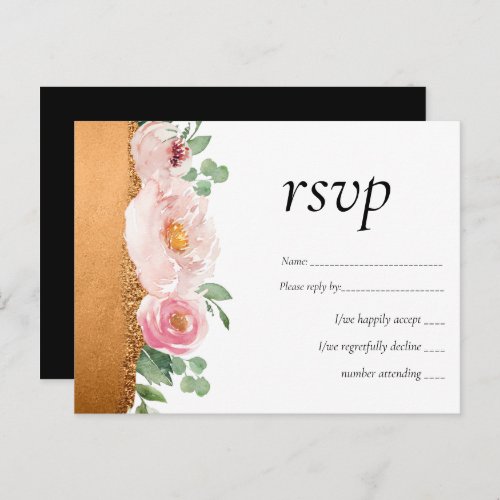 LeahG Budget Rose Glamor Girly Wedding Invitation Postcard