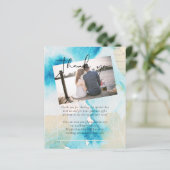 LeahG BUDGET Sea Glass Blue Watercolor Wedding (Standing Front)