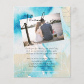 LeahG BUDGET Sea Glass Blue Watercolor Wedding (Front)