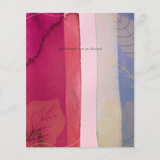 LeahG BUDGET Wedding Berry Red Purple Watercolor (Back)