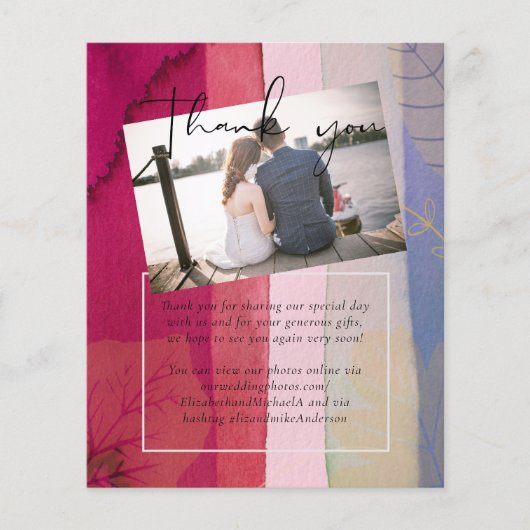 LeahG BUDGET Wedding Berry Red Purple Watercolor (Front)