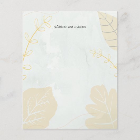 LeahG Budget Wedding Gold Gray Fall Leaves (Back)