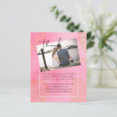 LeahG Budget Wedding Pink Peach Watercolor Abstrac (Standing Front)