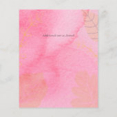 LeahG Budget Wedding Pink Peach Watercolor Abstrac (Back)