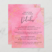 LeahG Budget Wedding Pink Peach Watercolor Abstrac (Front/Back)