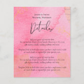 LeahG Budget Wedding Pink Peach Watercolor Abstrac (Front)