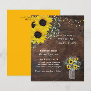 LeahG Budget Wedding RECEPTION Rustic Sunflowers