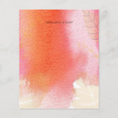 LeahG Budget Wedding Red Orange Watercolor Leaves (Back)