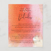 LeahG Budget Wedding Red Orange Watercolor Leaves (Front)