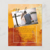 LeahG Budget Wedding Watercolor Sunset Fall Leaves (Front)