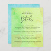 LeahG Budget Wedding Watercolor Teal Green Blue (Front/Back)