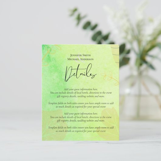LeahG Budget Wedding Watercolor Teal Green Blue (Standing Front)