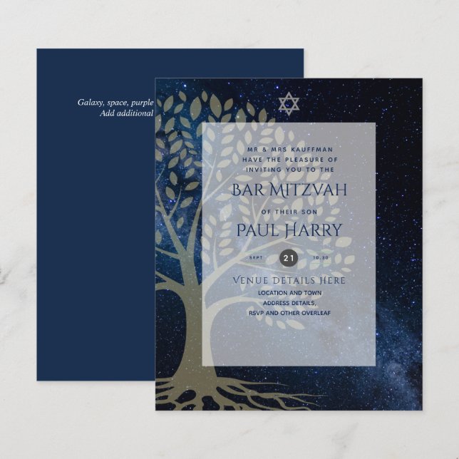 LeahG Elegant Chic Bar Mitzvah Jewish Torah Chic (Front/Back)