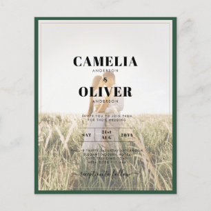 LeahG Emerald Forest Green Wedding INVITE