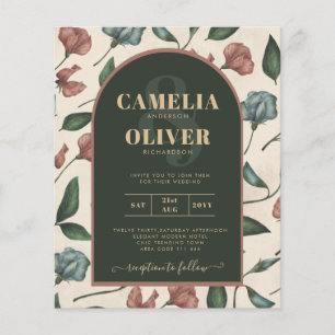 LeahG Emerald Green Terracotta Gold FALL Wedding Flyer