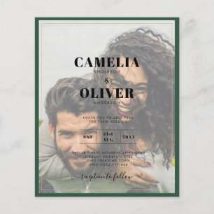 LeahG Green Purple WISTERIA Wedding INVITE