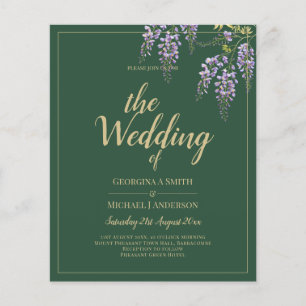 LeahG Green Purple WISTERIA Wedding INVITE Flyer