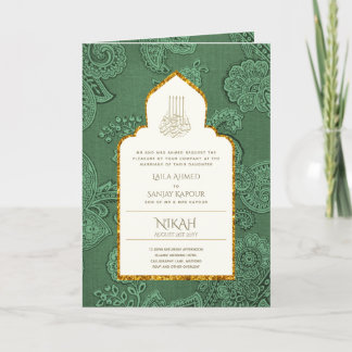 LeahG Paisley Ornate Islamic Muslim Wedding Invite