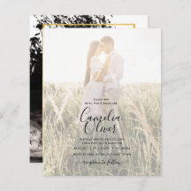 LeahG PHOTO Wedding Invite Black Gold INK