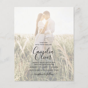 LeahG Pink Calla Lily Photo Overlay Wedding Invite Flyer