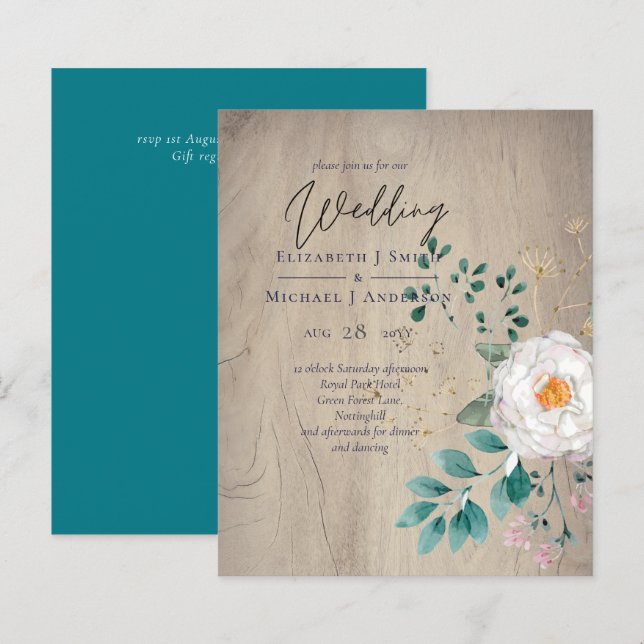 LeahG Rustic Roses Summer Floral Wedding (Front/Back)