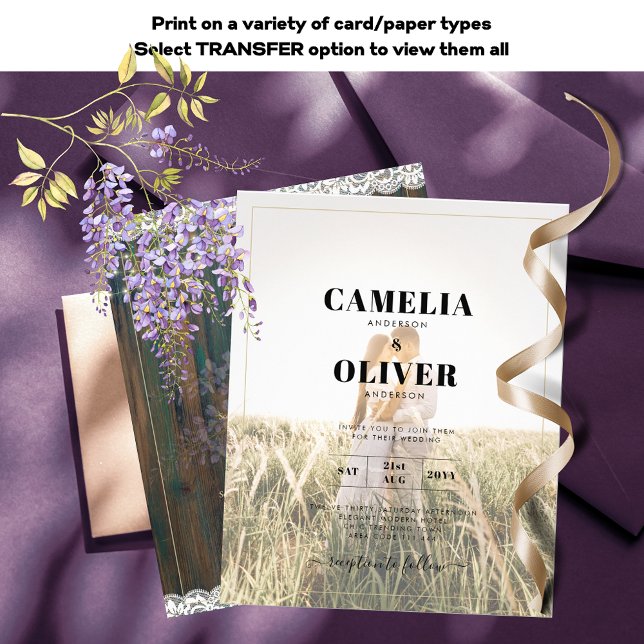 LeahG Rustic WISTERIA Lace Floral Wedding INVITE Flyer (Creator Uploaded)