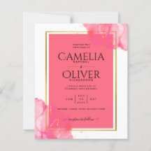 LeahG Salmon PINK GOLD WEDDING Alcohol Ink