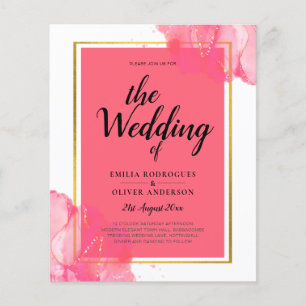 LeahG Salmon PINK GOLD WEDDING Alcohol Ink Flyer