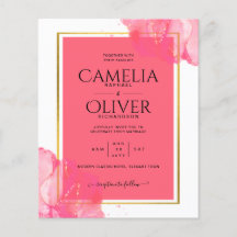 LeahG Salmon PINK GOLD WEDDING Alcohol Ink