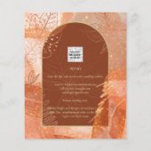 LeahG Terracotta Gold Autumn FALL Wedding Invite (Back)