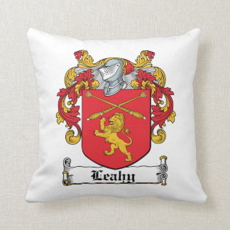Leahy Family Crest Throw Pillow