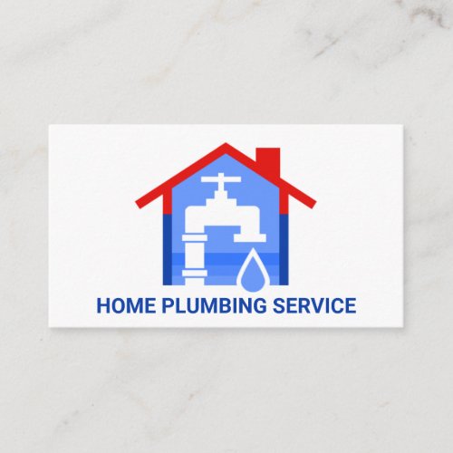 Leaking Faucet Home Plumbing Business Card