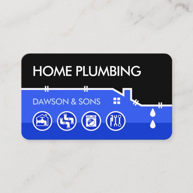 Leaking Home Water Pipe Frame Business Card (Front)
