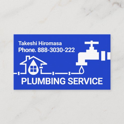 Leaking Water Faucet Pipeline Business Card