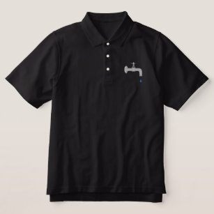 Leaky Faucet Embroidered Polo Shirt