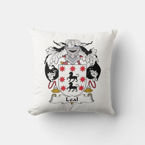 Leal Family Crest Throw Pillow